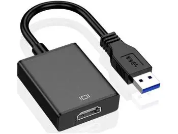 Cabo Adaptador Conversor USB 3.0 Tipo-A (M) x HDMI (F) 15cm Preto - FY