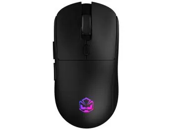 Mouse PCYes Gamer Basaran Stealth Black Vulcan, RGB, Wireless (Sem Fio), USB-C, 10.000dpi, PWM3325, Preto - PMGBRSTBV