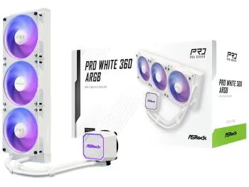 WaterCooler ASRock Pro White 360 ARGB 360mm Intel/AMD, Branco - 90-APRA36-WAAGA6