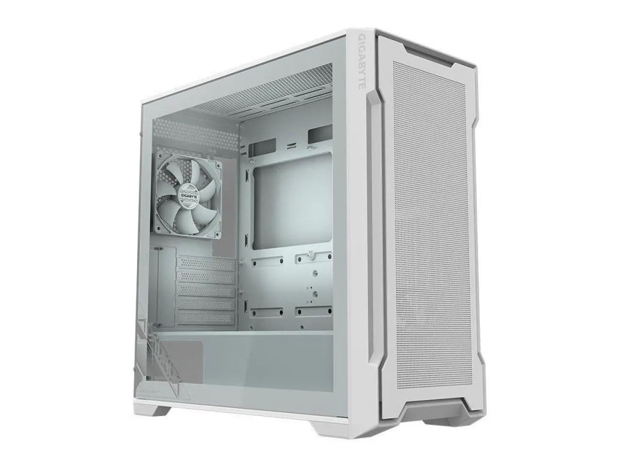 Gabinete Gamer Gigabyte C102 Glass ICE, Lateral em Vidro Temperado, 2 fans, Mid Tower, Branco