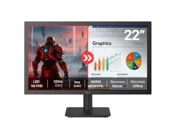 Monitor LG 22" Gamer LED VA Wide FHD (1920x1080 / 120Hz / 1ms) - 22U403A-B