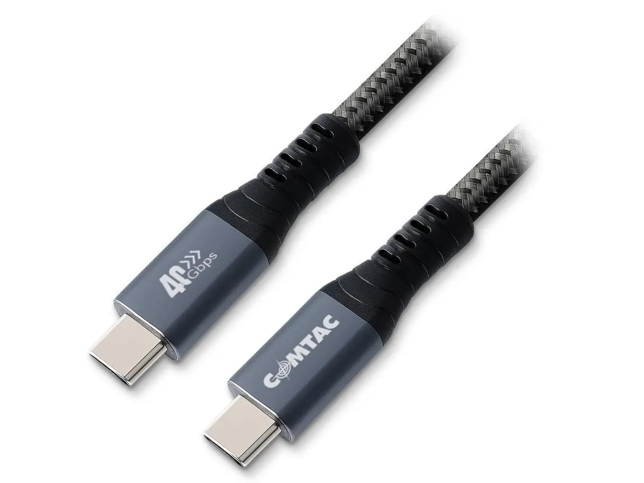 Cabo USB-C para USB-C USB4 PD 3.1 EPR 240W 40Gbps Thunderbolt 3/4 E-Marker Vídeo 8K 2 Metros Preto - COMTAC 20129479