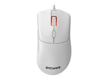 Mouse PCYes Gamer Hydrus White Ghost, 12400dpi, LED RGB, USB