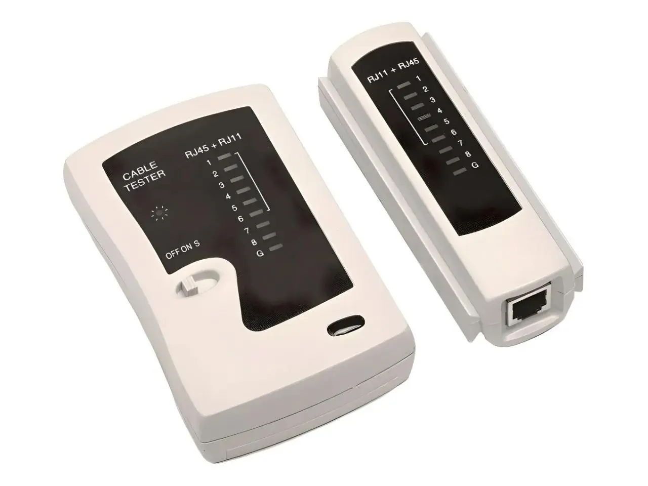 Testador de cabo de rede e telefone RJ45 e RJ11 - BOM-6802
