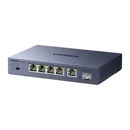 Switch Ethernet Ugreen 35048EU 5x RJ45 2,5Gbps + 1x SFP+ 10Gbps, Não Gerenciável, Plug & Play, Gabinete Metálico - 10916