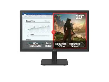 Monitor LG Home & Office 20" LED Wide Digital (1600x900/HDMI/75Hz) - 20U401A-B