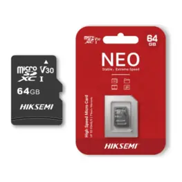 Cartão Hiksemi 64GB Neo microSD Card (Classe 10) U1, V30, UHS-I - HS-TF-C1 64G
