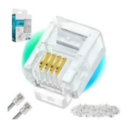 Conector RJ11 Telefone 100 unidades
