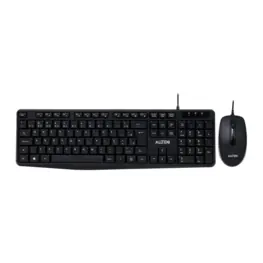 Kit Teclado e Mouse Alltek, USB, com fio, Preto
