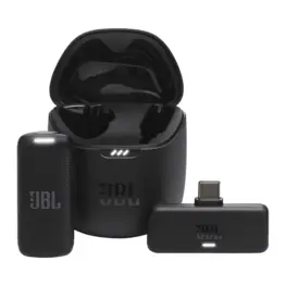 Microfone de Lapela Wireless (Sem Fio) JBL Quantum Stream, USB-C, Cancelamento de Ruído, 6h de Bateria, Preto - JBLSTRMWLUSBCBLK