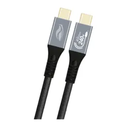 Cabo USB-C para USB-C USB4, 240W 40Gbps Thunderbolt Vídeo 8K 1 Metro Cinza - C3Tech CB-P1000GY