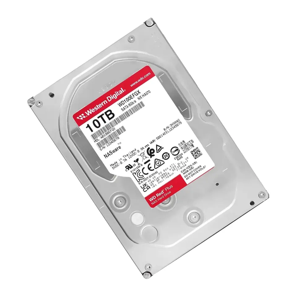 HD Western Digital Red Plus NAS 10TB 512MB 7200RPM SATA 6.0Gb/s