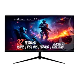 Monitor Gamer Rise Mode Elite 32" LED IPS QHD 2K Wide (2560x1440 / 165Hz / 1ms / HDR 400 / sRGB 99%) - RM-MOG-32F1652K-B