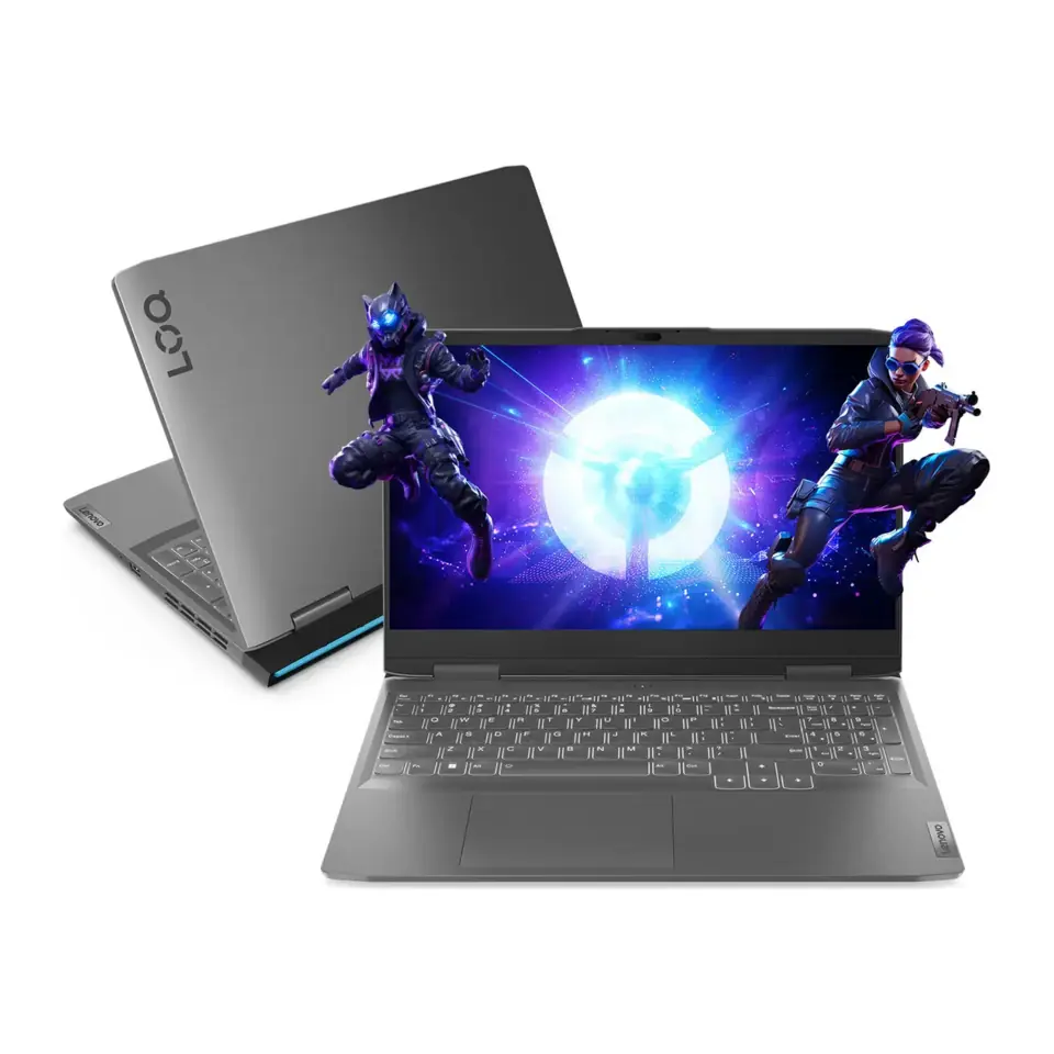 Notebook Lenovo Loq 15iRX9 (Intel Core i5-13450H, 16GB DDR5, 512GB SDD, LED 15.6", Nvidia RTX 3050 6GB GDDR6, Windows 11 Pro) - Cloud Gray
