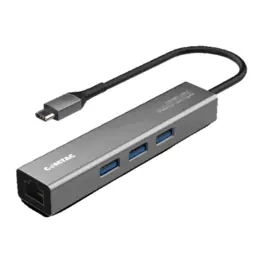 HUB Comtac USB-C para 3 Portas USB 3.0 Tipo-A e RJ-45 Barra