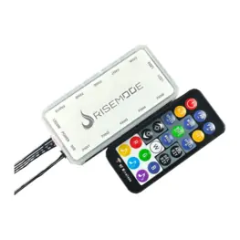 Controladora Rise Mode PWM e ARGB 5V 3 Pinos, 10 fans, 6 pinos - RM-COS-ARGB