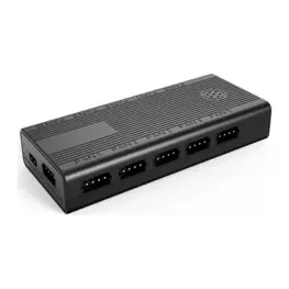 Controladora de Fan C3Tech ARGB 10 Portas (4 Pinos) Proprietárias PH2.0, Controle Remoto, Sincronização com Placa-mãe - FH-110BK
