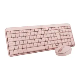 Kit Teclado e Mouse Logitech MK250 Compact Bluetooth Rosa (PC e Mac) -  920-013518