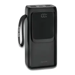 Bateria Externa A Gold Power Bank Turbo 30.000MAH, Lanterna, 4 saídas, BTE-46 - Preta