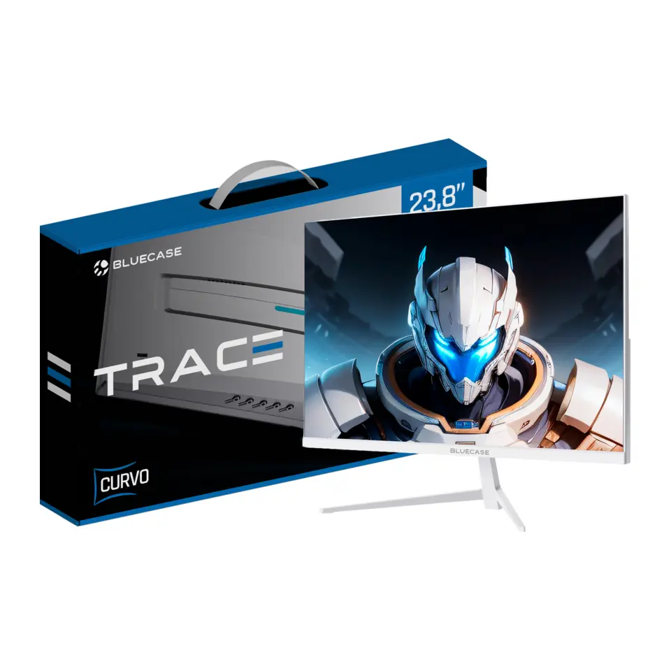 Monitor Bluecase Gamer 23,8" LED Curvo Trace (1920x1080, HDMI, 75Hz) Branco - BM24FH1GCWBX