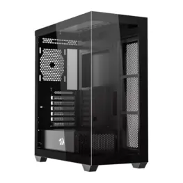 Gabinete Gamer Redragon Deflect Mid Tower ATX, Vidro Temperado, Sem Fans, Preto - CA-609B