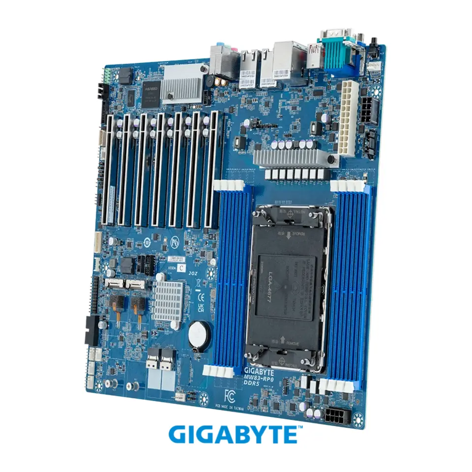Placa-Mãe Gigabyte MW83-RP0 CEB, Intel Xeon W-3500/W-3400/W-2500/W-2400, LGA4677, DDR5 RDIMM, Intel W790, Dual 10GbE, PCIe 5.0 - 9MW83RP0MR-000-3