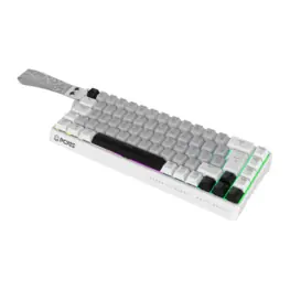 Teclado Magnético Gamer PCYES Gamma White Ghost 8000Hz com Switch Outemu Blue ABNT2 USB - Branco