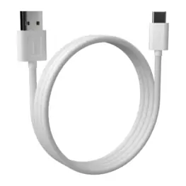 Cabo USB-A para USB-C 2M, 3A, Nylon Trançado, Branco - Fortrek U112