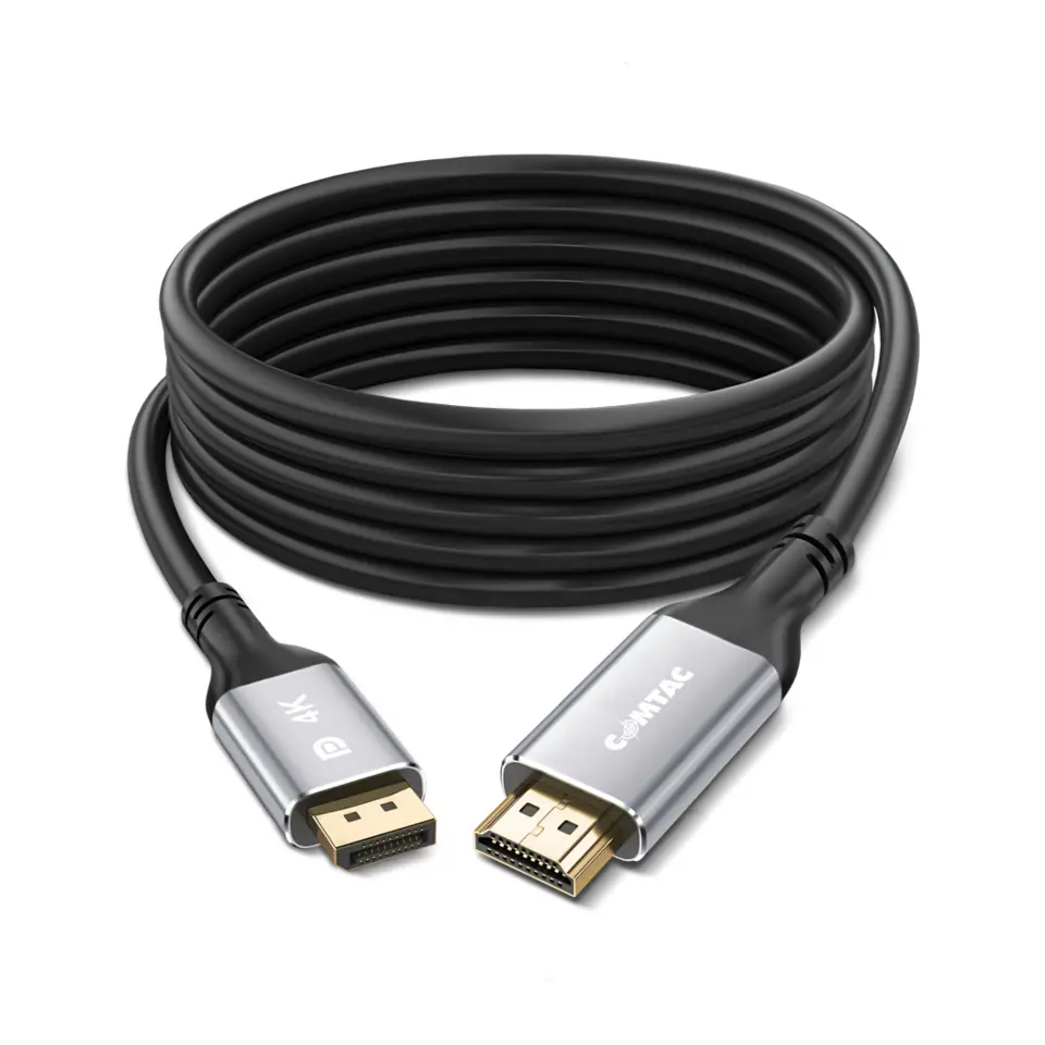 Cabo Conversor DisplayPort para HDMI 2M, Dupla Blindagem, Preto - Comtac 22129476