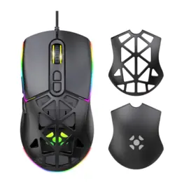 Mouse Gamer Fortrek Striker, 12.800 DPI, RGB, 7 Botões Programáveis, Macro, Cabo Trançado, Preto - 85978