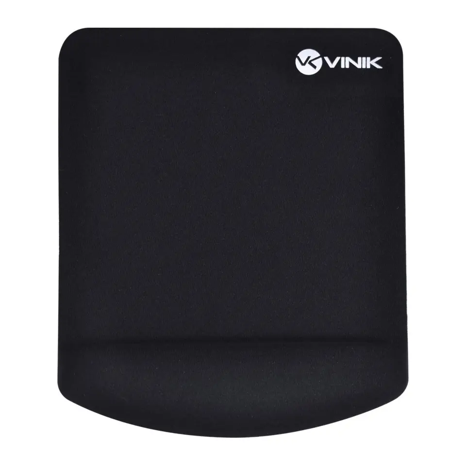 Mouse Pad Ergonômico Vinik Com Apoio de Pulso em Gel, Preto - MPG-02P