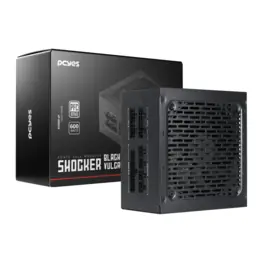 Fonte Gamer PCYES Shocker 600W, ATX12V 2.x, Full Modular, 80 Plus Standard, Black Vulcan - FM600WBV