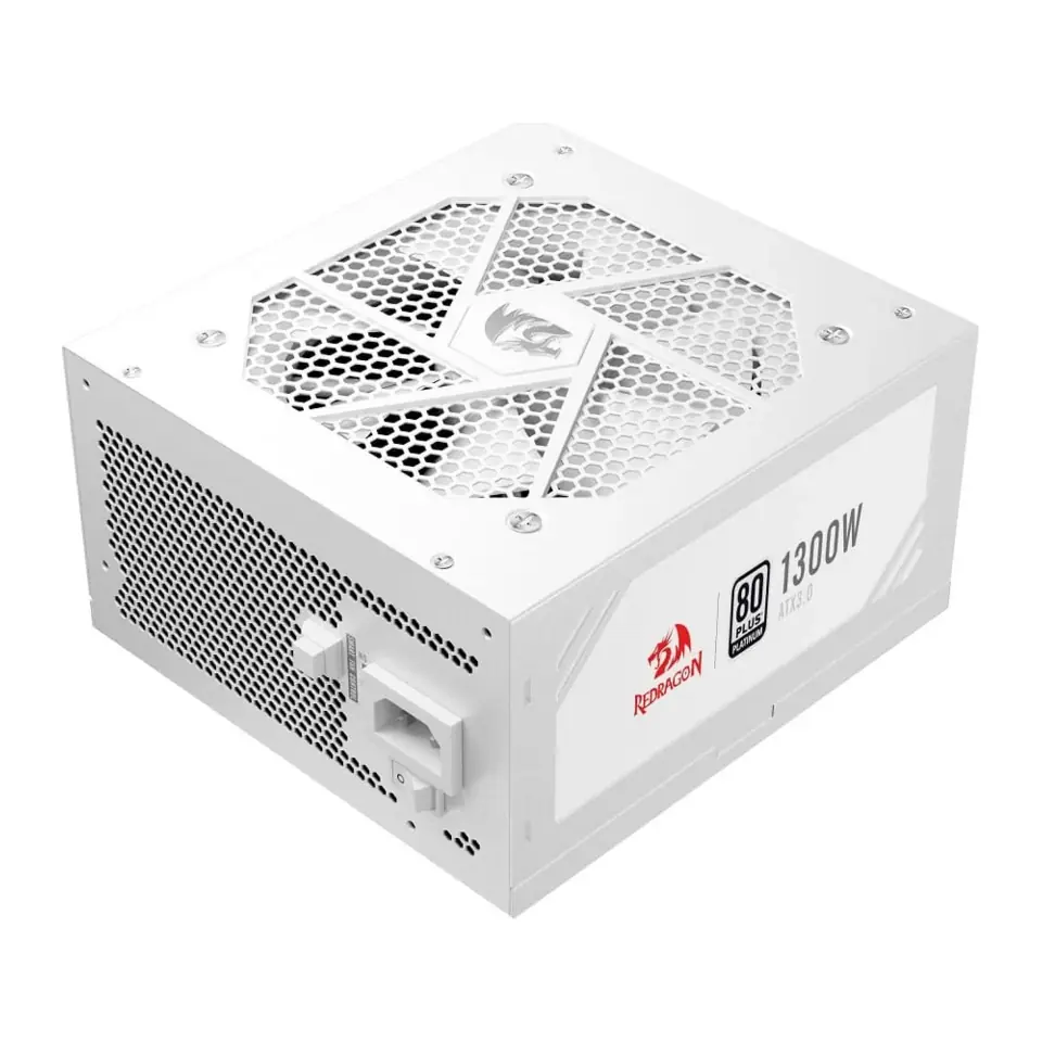 Fonte Redragon 1300W RGPS Series Full Modular ATX 3.0 RGPS-1300W 80 PLUS Platinum - Branca