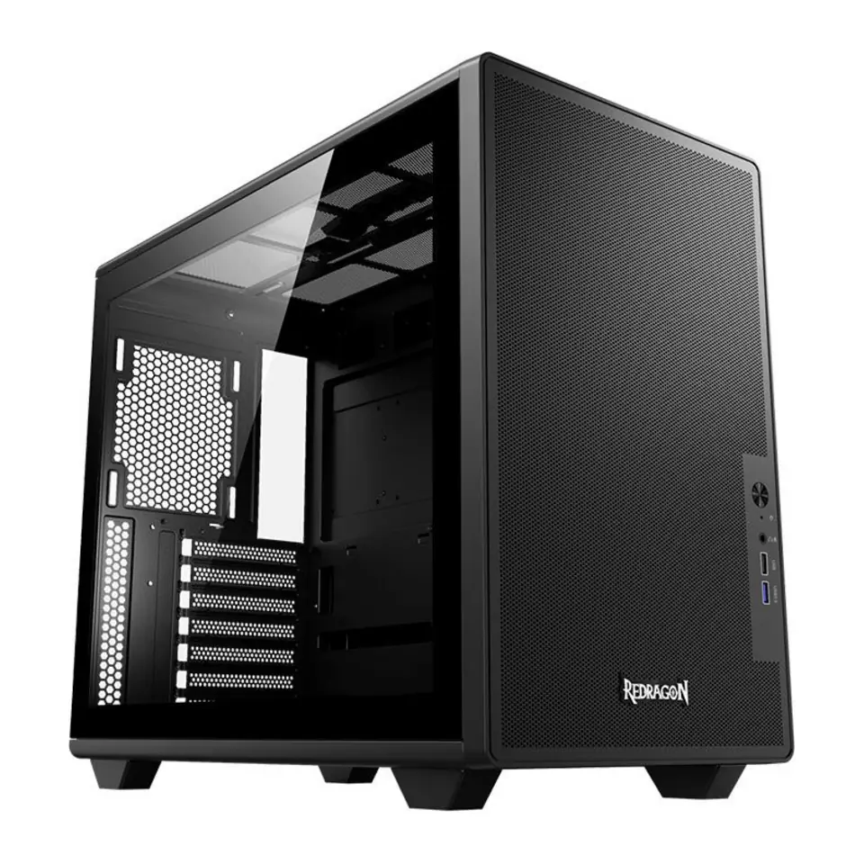Gabinete Gamer Redragon Magic Box, Mid-Tower, Lateral de Vidro, Preto, CA-616B