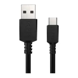 Cabo USB-A Macho para USB-C Macho 3A, 1M, PVC, Preto - PCYES PUACP-10