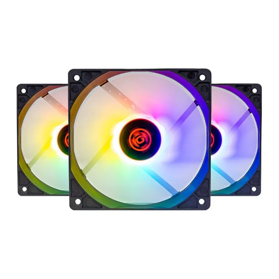 Kit Fan 120mm com 3 Unidades, TGT Unger Rainbow - TGT-UGR-BLRBW