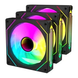 Kit Fan Cooler Redragon Espelho Infin 120mm LED ARGB GC-F015 - c/ 3 fans