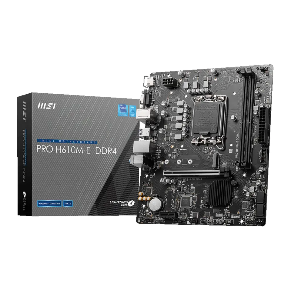Placa Mãe MSI PRO H610M-E DDR4 (LGA 1700/Intel H610/M.2)
