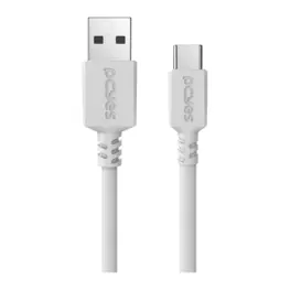 Cabo USB-A Macho para USB-C Macho 50CM, 3A, Branco - PCYES PUACB-05