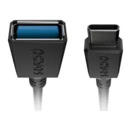 Cabo Adaptador OTG USB Tipo-C para USB-A 3.0, 5Gbps, 3A, 15CM, Preto - PCYES P3AMUP-15