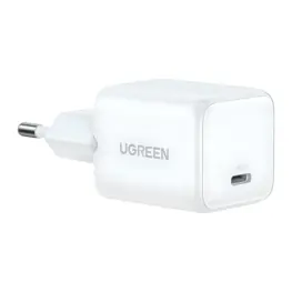 Carregador de Tomada Ugreen USB-C 30W, Carregamento Rápido, Gan, Branco - 65009