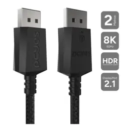 Cabo DisplayPort 2.1, Nylon, 2 metros, 8K - PCYes