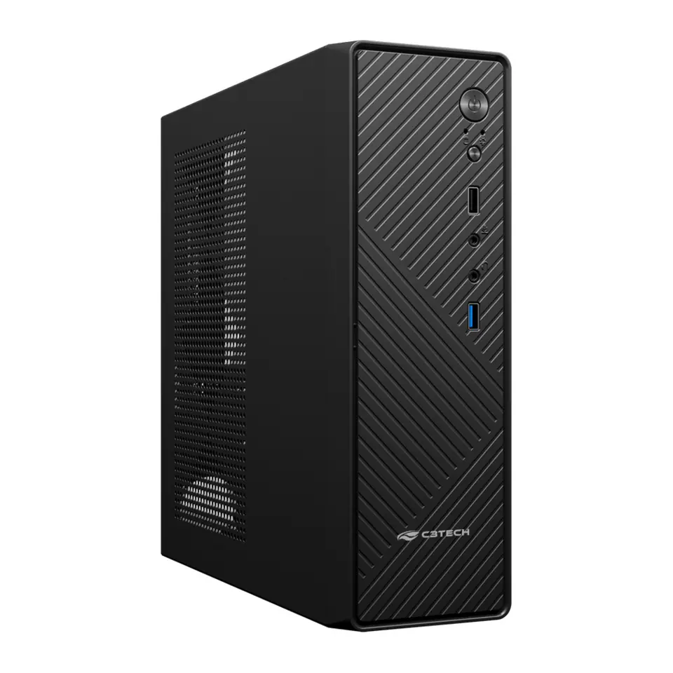 Gabinete C3Tech DT-200BK Slim DTX, Fonte Flex 200W - Preto