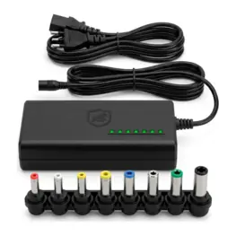 Carregador Universal para Notebook 90W Bivolt, 8 Conectores Automático, Voltagem Inteligente 12V a 24V - Gshield Hybrid