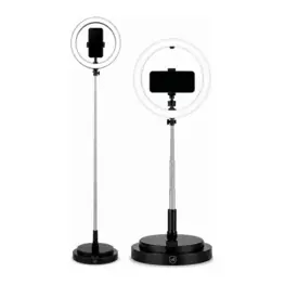Ring Light LED Portátil, com 3 Tons de Iluminação, Tripé Ajustável 1,66m, USB-C - Armor - Gshield