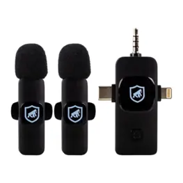 Microfone de Lapela 3 em 1 - Tipo-C / Lightning / P3 - Gshield Flex GS-2766