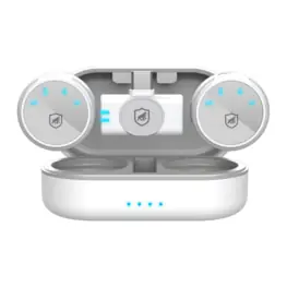 Microfone de Lapela Magnética Sem Fio com Redução de Ruído, Branco - Gshield Armor GS-11544