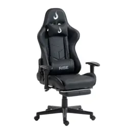 Cadeira Gamer Rise X04, Apoio de Braço, Preto
