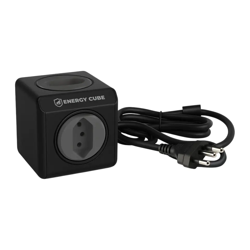 Filtro de Linha Multiplicador de Tomadas Bivolt (5 Tomadas) com Cabo de 1,5M - Gshield Energy Cube GS-10171