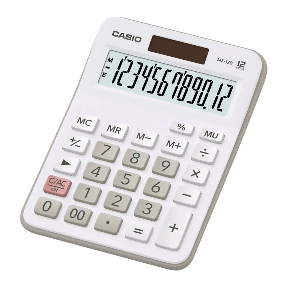 Calculadora de Mesa Casio MX12B-WE 12 Dígitos Branca